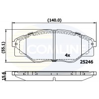 CBP01660 COMLINE Комплект гальмівних колодок дисковий гальм
