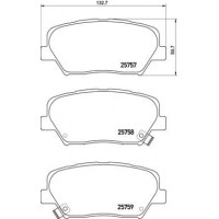 P 30 070 BREMBO Комплект гальмівних колодок дисковий гальм