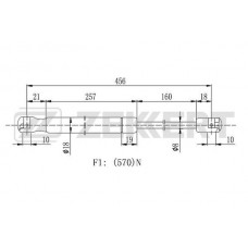 GF-2449 ZEKKERT Газова пружина кришка багажника