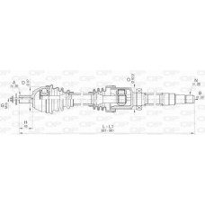 DRS6428.00 OPEN PARTS Привідний вал