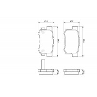 0 986 424 771 BOSCH Комплект гальмівних колодок дисковий гальм