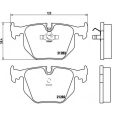 P 06 016 BREMBO Комплект гальмівних колодок дисковий гальм