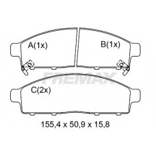 FBP-0859 FREMAX Комплект гальмівних колодок дисковий гальм