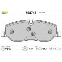 598741 VALEO Комплект гальмівних колодок дисковий гальм