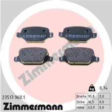23517.960.1 ZIMMERMANN Комплект гальмівних колодок дисковий гальм