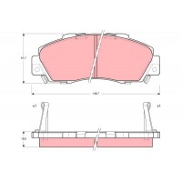 GDB995 TRW Комплект гальмівних колодок дисковий гальм