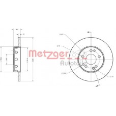 6110325 METZGER Гальмівний диск