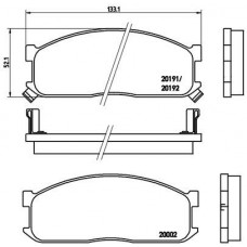 P 49 010 BREMBO Комплект гальмівних колодок дисковий гальм