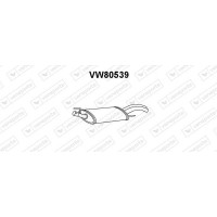 VW80539 VENEPORTE Глушник вихлопних газів кінцевий