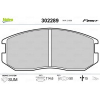 302289 VALEO КомплеК т гальмівних колодок, дискове гальмо