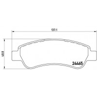 P 61 091 BREMBO Комплект гальмівних колодок дисковий гальм