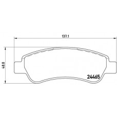 P 61 091 BREMBO Комплект гальмівних колодок дисковий гальм