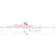 1.PE003 METZGER Тросик, cтояночный тормоз