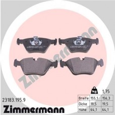 23183.195.9 ZIMMERMANN Комплект гальмівних колодок дисковий гальм