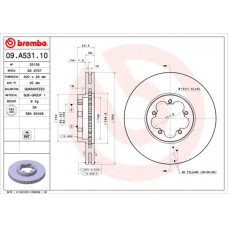 09.A531.10 BREMBO Гальмівний диск