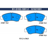 B1.G102-1091.2 GALFER Комплект гальмівних колодок дисковий гальм