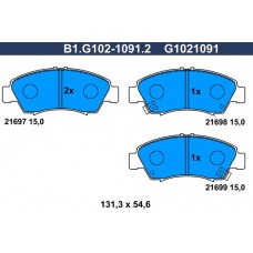 B1.G102-1091.2 GALFER Комплект гальмівних колодок дисковий гальм