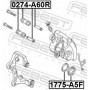 1775-A5F FEBEST Ремкомплект, Гальмівний супорт