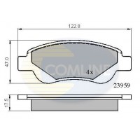 CBP01552 COMLINE Комплект гальмівних колодок дисковий гальм