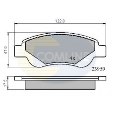 CBP01552 COMLINE Комплект гальмівних колодок дисковий гальм
