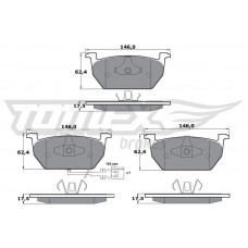 TX 17-03 TOMEX Brakes КомплеК т гальмівних колодок, дискове гальмо
