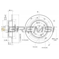 CD7558S BREMSI Гальмівний диск