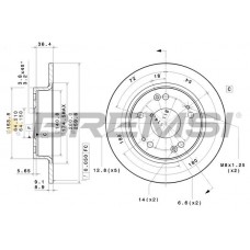CD7558S BREMSI Гальмівний диск