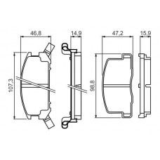 0 986 494 412 BOSCH КомплеК т гальмівних колодок, дискове гальмо