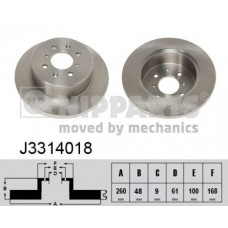 J3314018 NIPPARTS Гальмівний диск