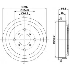 MBD290 MINTEX Гальмівний барабан