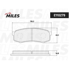 E110279 MILES Комплект гальмівних колодок дисковий гальм