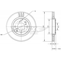 TX 70-05 TOMEX Brakes Гальмівний диск