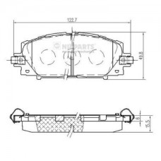 N3602148 NIPPARTS Комплект гальмівних колодок дисковий гальм