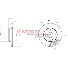 6110202 METZGER Гальмівний диск