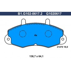 B1.G102-0617.2 GALFER Комплект гальмівних колодок дисковий гальм