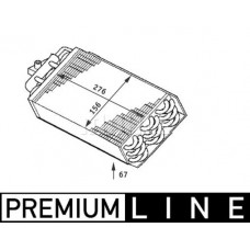AE 64 000P MAHLE Випарник кондиціонера