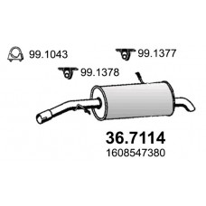36.7114 ASSO Глушник вихлопних газів кінцевий