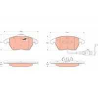 GDB1550 TRW Комплект гальмівних колодок дисковий гальм