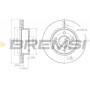 CD6860V BREMSI Гальмівний диск