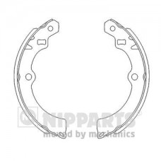 J3508012 NIPPARTS Комплект гальмівних колодок