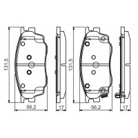 0986495087 BOSCH BOSCH Гальмівні колодки перед. MAZDA 6  1,8i  02-