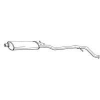 287-093 BOSAL Середній глушник вихлопних газів