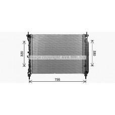 CT2083 AVA QUALITY COOLING Радіатор охолодження двигуна