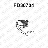 FD30734 VENEPORTE Глушник вихлопних газів кінцевий
