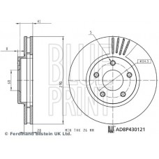 ADBP430121 BLUE PRINT Гальмівний диск
