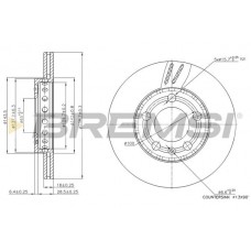 CD7164V BREMSI Гальмівний диск