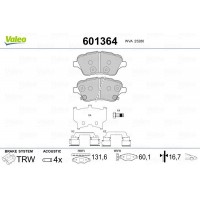 601364 VALEO Комплект гальмівних колодок дисковий гальм