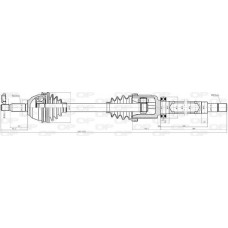 DRS6412.00 OPEN PARTS Привідний вал