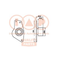 127-16036 IAP QUALITY PARTS Натяжний ролик ремінь ГРМ