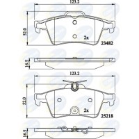 CBP02198 COMLINE Комплект гальмівних колодок дисковий гальм